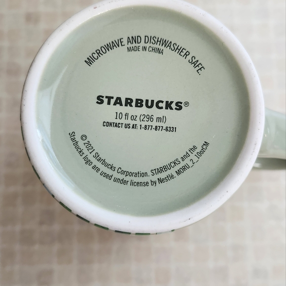 STARBUCKS 2021 HAPPY BIRTHDAY CANDLE Starbuck Coffee Mug Cup 10oz Sage Green EUC - Picture 4 of 6